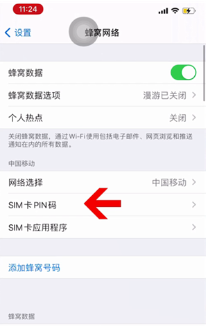 南城街道苹果14维修网分享如何给iPhone14的SIM卡设置密码 