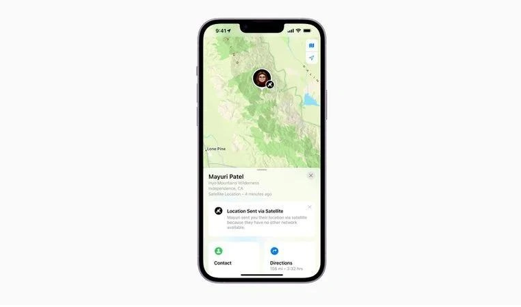 南城街道苹果14维修分享iPhone14系列中 FindMy功能通过卫星分享位置方法教程 